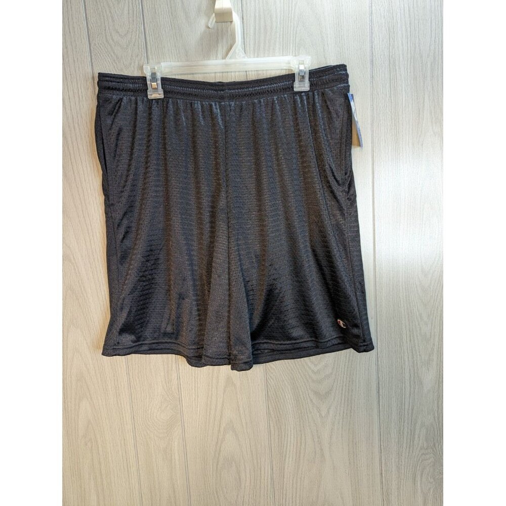 NWT Champion Mens Black Elastic Waist Stretch Authentic Athletic Shorts Size XL